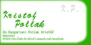 kristof pollak business card