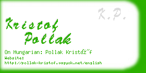 kristof pollak business card